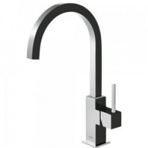 Mitigeur evier bec 22×22 mm Noir/Chrome TRES COLOR – TRES 630497