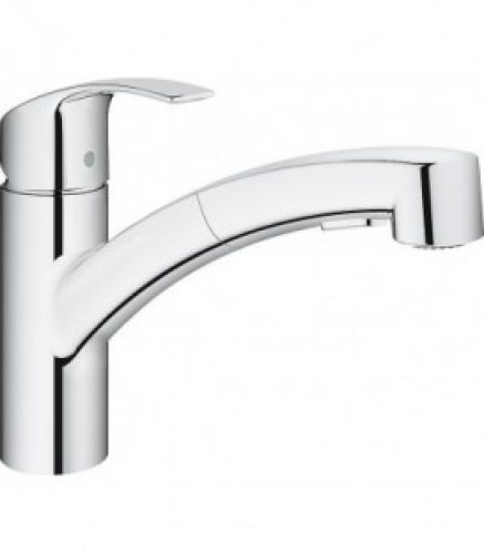 Mitigeur evier Grohe Eurosmart chrome, avec douchette extractible