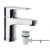 Mitigeur lavabo avec vidage ABS Titanium