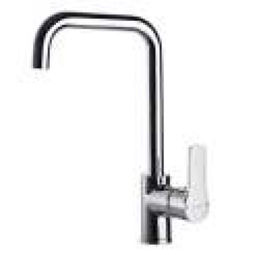 Mitigeur lavabo bec haut avec tirette titanium