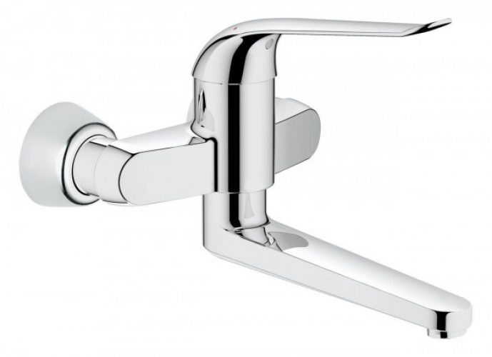 Mitigeur Lavabo Mural Grohe Euroeco Special avec bec long orientable