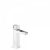 Mitigeur lavabo robinet cascade bec ouvert – TRES 20211002BLD Blanc/Chromé