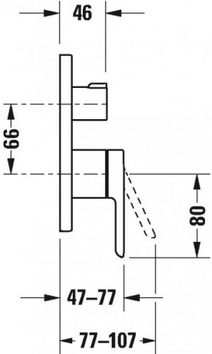 Mitigeur monocommande bain/douche encastré Duravit C1 195x195x195mm (C15210011)