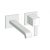 Mitigeur pour lavabo mural 2 trous saillie 18 cm WHITEMAT QUADRI – CRISTINA ONDYNA QM27724