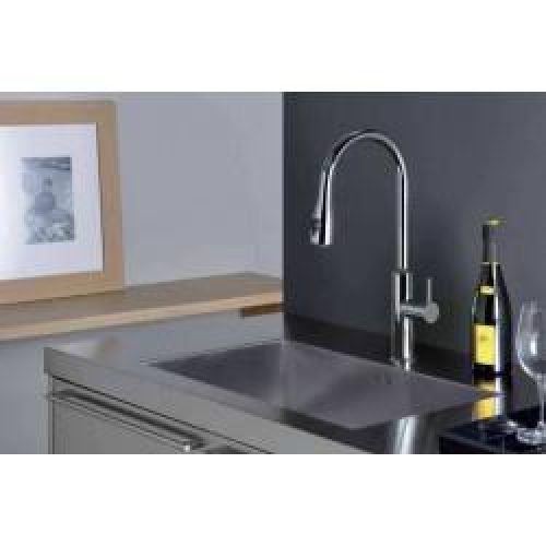 Mitigeur pour évier de cuisine avec douchette bi-jets chrome ALTO PREMIUMS – CRISTINA ONDYNA KU53051