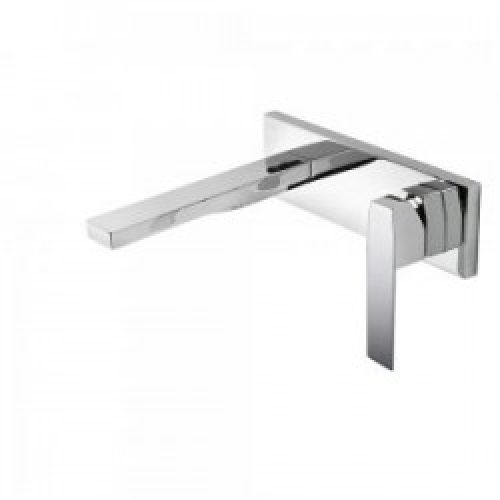 Mitigeur évier mural Corps encastré inclus et non divisible. Bec 185 mm. – TRES 20220003