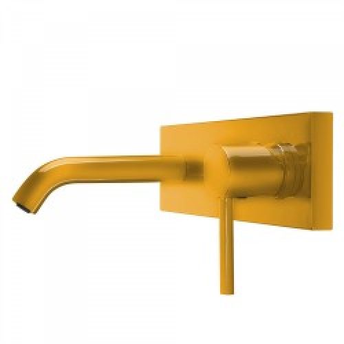 Mitigeur évier mural Corps encastré inclus et non divisible. Bec court 140 mm. – TRES 26220050TAM