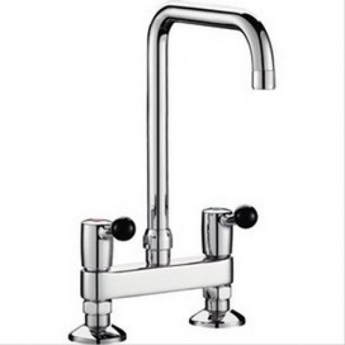 Mélangeur 2 trous à poser sur plage Delabie entraxe 150mm