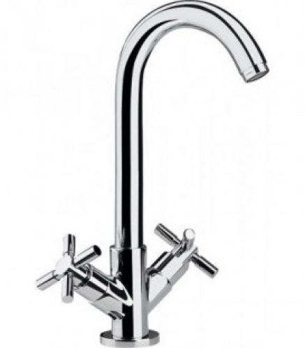 Mélangeur d’évier chromé COMI chromé, bec orientable saillie 217mm