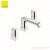 Mélangeur regular 3 trous pour lavabo ITALY chromé + Vidage –  CRISTINA ONDYNA IT20551