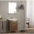 MOBILETTO BAGNO A TERRA CON LAVABO E SPECCHIO 58 CM CAPPUCCINO EASY