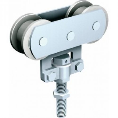 Montures à galets Delrin – portail coulissant – force 150 kg – 255D