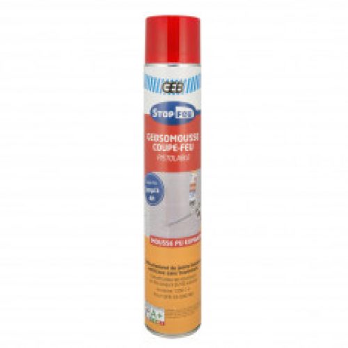 Mousse polyuréthane expansive pistolable 750ml coupe-feu GEBSOMOUSSE