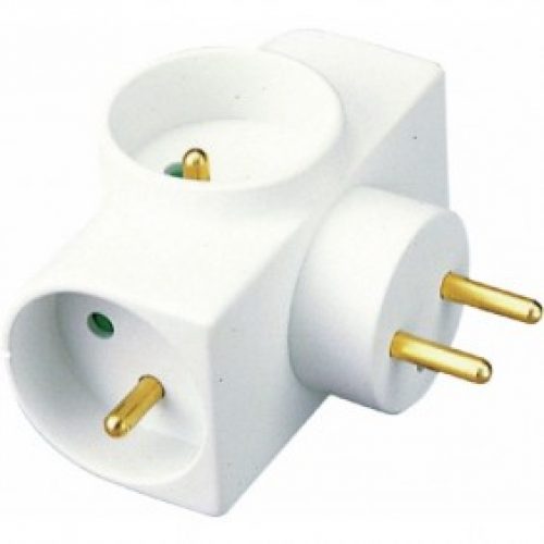 Multiprise électrique triplite 2P+T sortie latérale