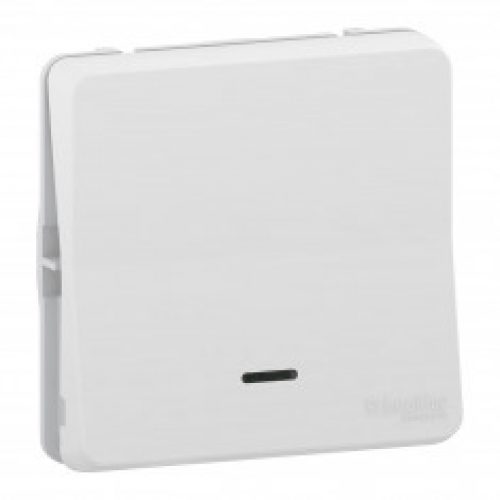 Mureva Styl – Bouton poussoir lumineux LED – composable – IP55 – IK08 – blanc