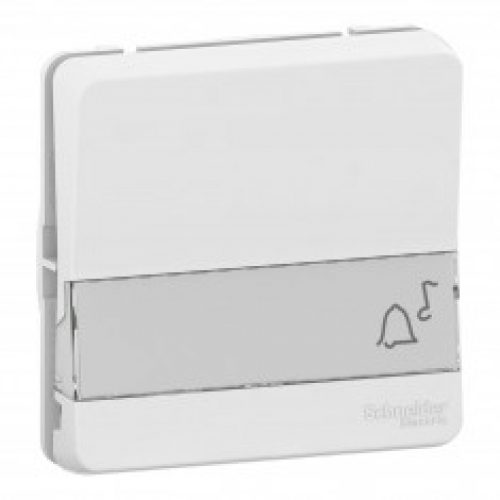 Mureva Styl – Bouton poussoir porte-étiquette – composable – IP55 – IK08 – blanc