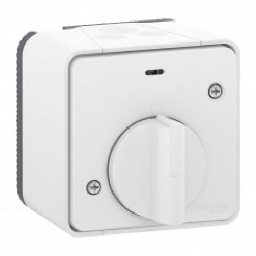 Mureva Styl – Interrupteur temporisé LED – saillie – IP55 – IK08 – blanc