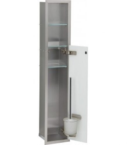 niche à encastrer en inox pour WC