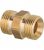 Nipple double en laiton 2 cotes 3/8 avec cone interieur 60°