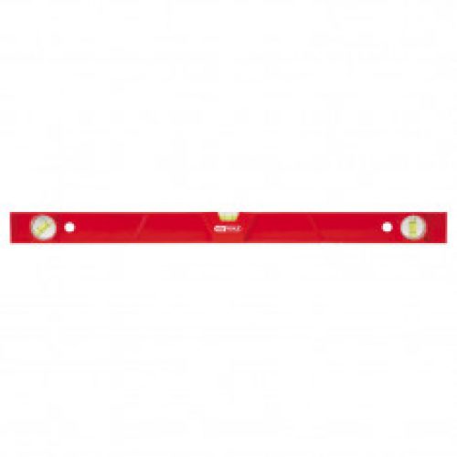 Niveau rectangulaire à double semelle alu avec 3 fioles 60 cm