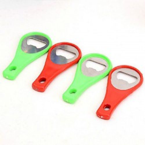 Ouvre-bouteille sous forme raquette en métal et silicone