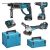 Pack 3 Outils Makita Dlx3093Tj Dhp484 Dhr202 Dga513 18V Li Ion 3X5Ah