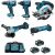 Pack 5 Outils Makita Dlx5010Mx1 Dss610 Dtd129 Ddf480 Dga504 Dtm51 18V 3X40Ah