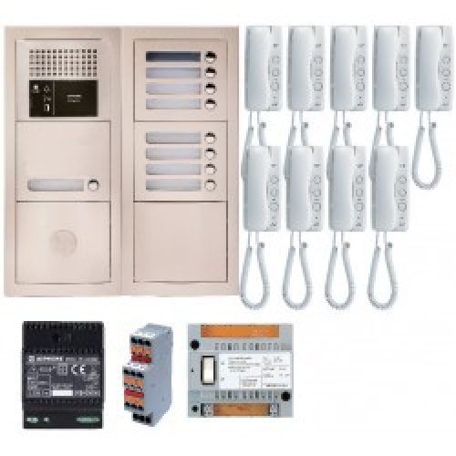 Pack audio 9 BP avec 9 postes GT1D préprogrammés GTBA9E – Aiphone 200380