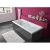 Pack baignoire balnéo Puréa 180×80 cm + tablier d’angle autoportant noir Fix’Alu 180×80 cm – ALLIBERT