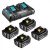 Pack Chargeur Double Makita Dc18Rd 4 Batteries