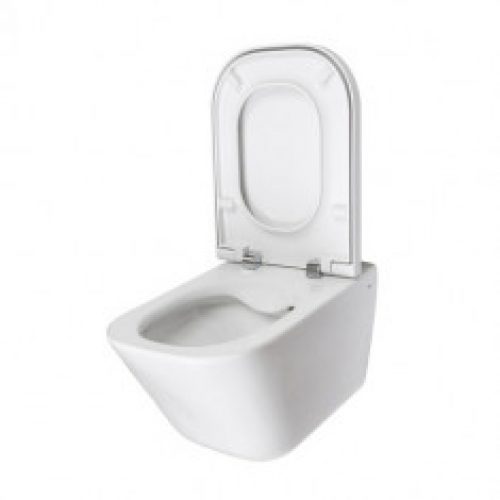 Pack Cuvette WC suspendue porcelaine Clean Rim Roca