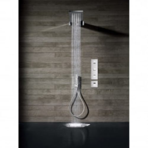 Pack douche thermostatique encastré avec bati QUADRI Cascade – Cristina Ondyna XQD8830