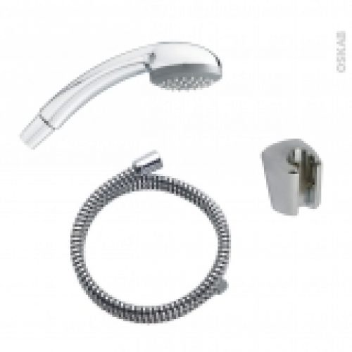 Pack Douchette Cleo Flexible Et Support Diametre 68 Chrome