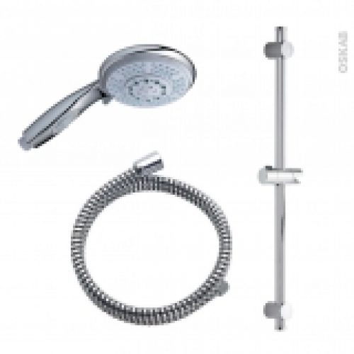 Pack Douchette Kelo Flexible Et Barre De Douche Diametre 100 Chrome