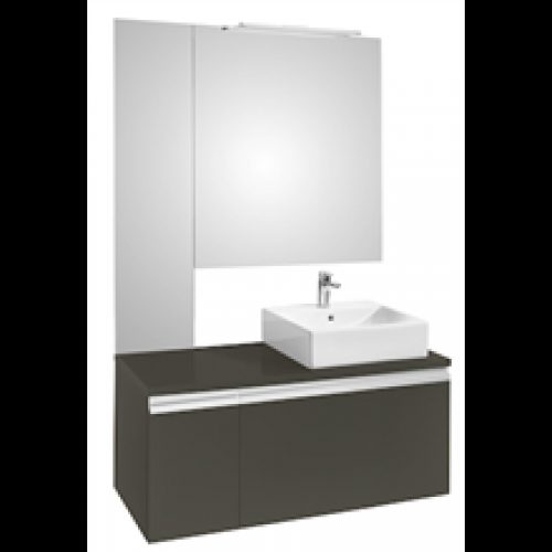 Pack meuble 110 cm gris mat Heima Roca