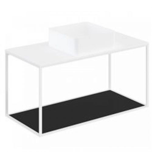 Pack meuble avec vasque à poser carrée et plan…