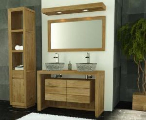 Pack – Meuble de salle de bain en teck Groix 120