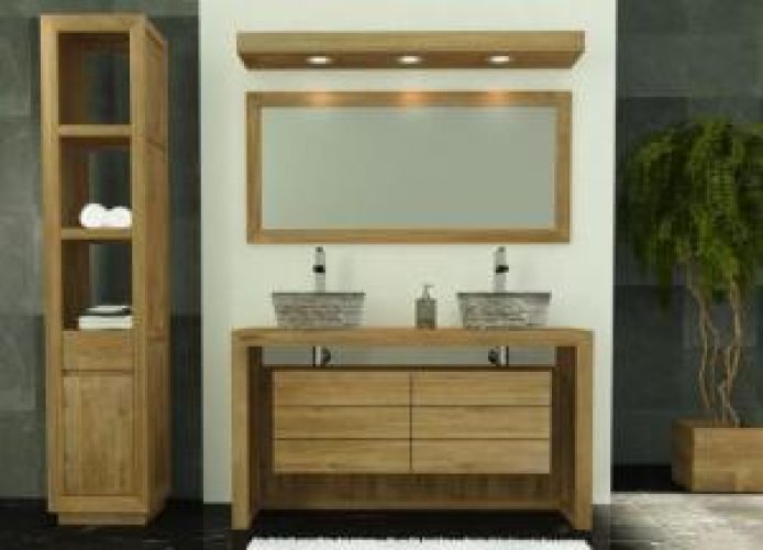 Pack – Meuble de salle de bain en teck Groix 140