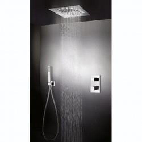 Pack premium douche thermostatique encastré avec plafond de pluie QUADRI – CRISTINA ONDYNA XQD3690
