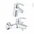 Pack Robinetterie Eurosmart Mitigeur Lavabo Bec Bas Et Mitigeur Bain Chrome Grohe