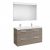 Pack Unik PRISMA 1200 – Meuble 4 tiroirs, lavabo double et miroir à LED