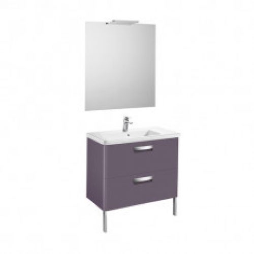 Pack Unik THE GAP 800 2 tiroirs, lavabo, miroir et applique LED