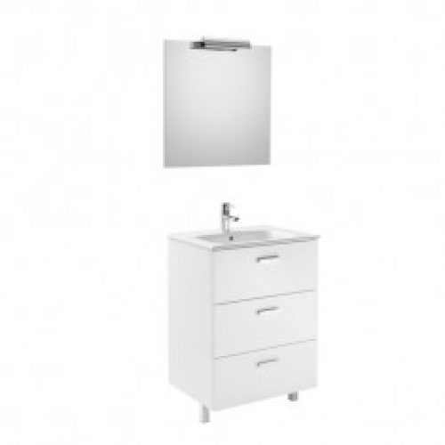 Pack Unik VICTORIA Family 600 + miroir + applique – Blanc brillant
