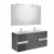 Pack Unik VICTORIA-N 1200 4 tiroirs, lavabo double, miroir et appliques