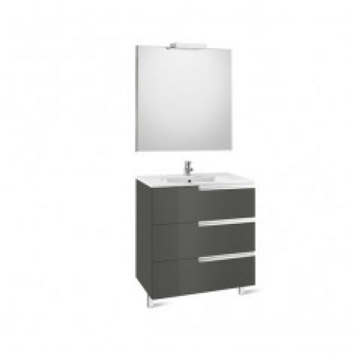 Pack Unik VICTORIA-N Family 800 3 tiroirs, lavabo, miroir et applique
