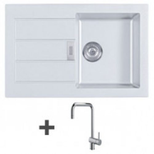 Pack évier Franke Sirius Tectonite « Blanc Artic » 1 cuve + mitigeur COSTA