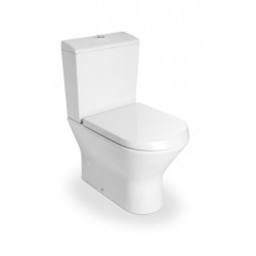 Pack WC avec cuvette compacte et abattant thermodur double laqué Silencio » Blanc NEXO – ROCA A349642000