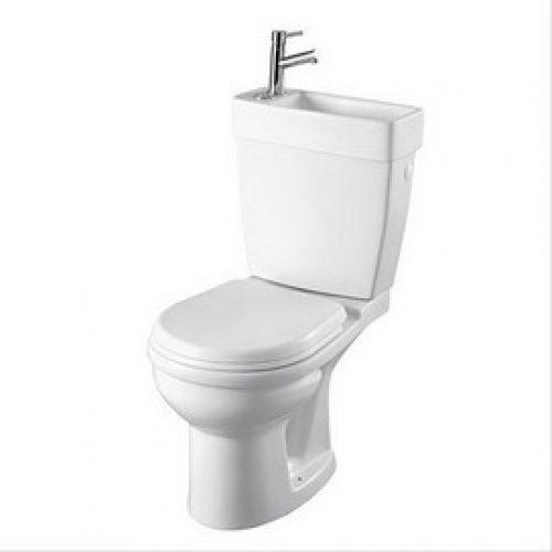 Pack WC gain d&rsquo;espace double commande avec lave main.