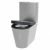 Pack WC à poser en inox + abattant noir -…