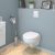 Pack Wc Suspendu Bati Mural Rapid Sl Grohe Cuvette Scala Sans Bride Plaque Blanche